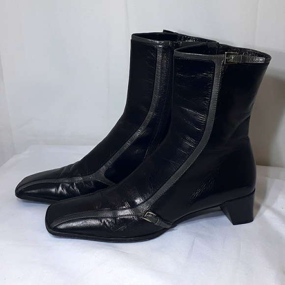 Prada Shoes - Vintage 90s Prada black leather boots